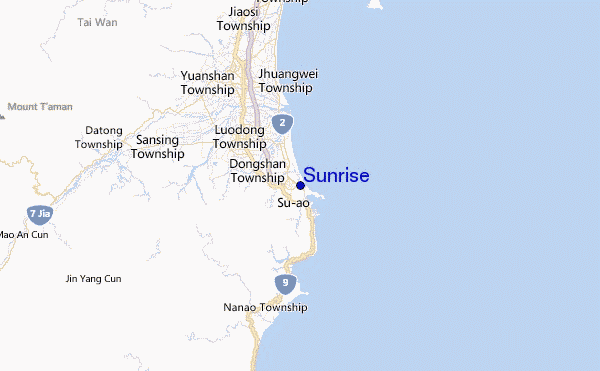 Sunrise Location Map
