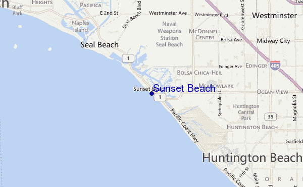 carte de localisation de Sunset Beach