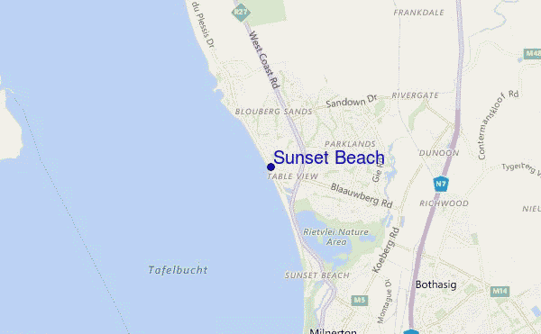 carte de localisation de Sunset Beach