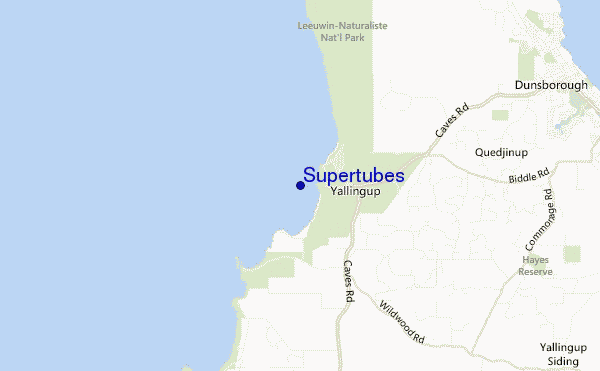 carte de localisation de Supertubes