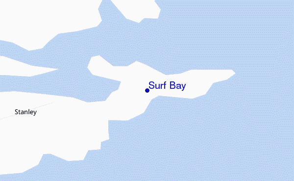 carte de localisation de Surf Bay