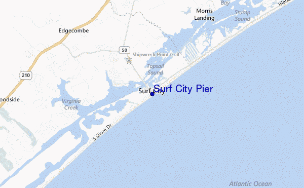 carte de localisation de Surf City Pier
