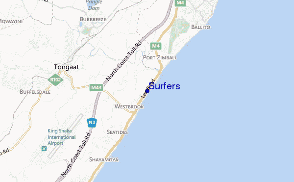 carte de localisation de Surfers