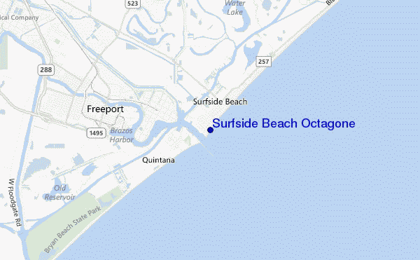 carte de localisation de Surfside Beach Octagone