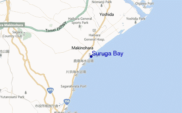 carte de localisation de Suruga Bay