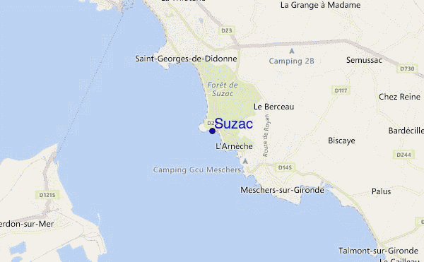 carte de localisation de Suzac