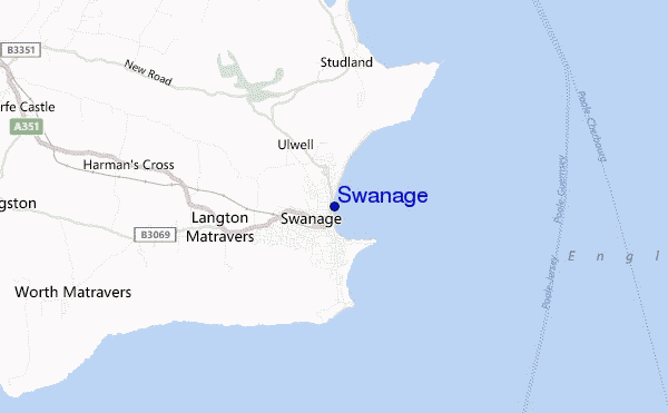 carte de localisation de Swanage