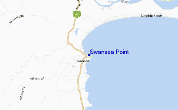 carte de localisation de Swansea Point