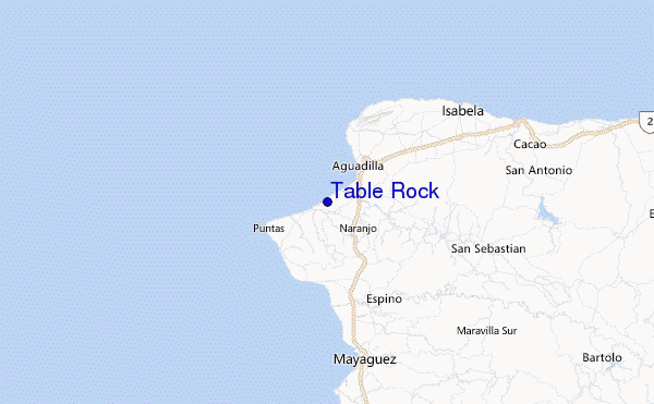 Table Rock Location Map