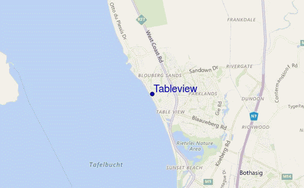 carte de localisation de Tableview