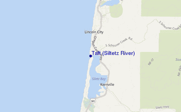 carte de localisation de Taft (Siltetz River)