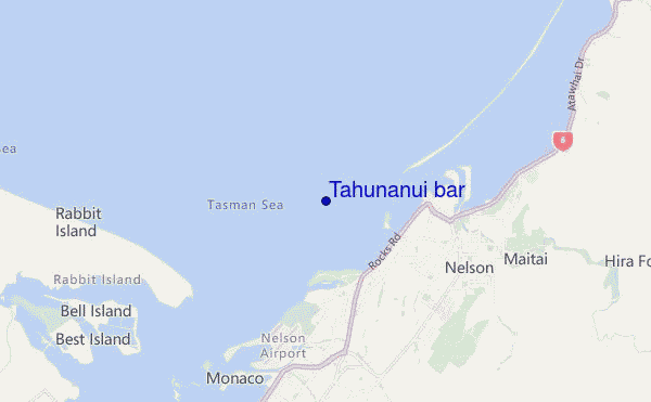 carte de localisation de Tahunanui bar