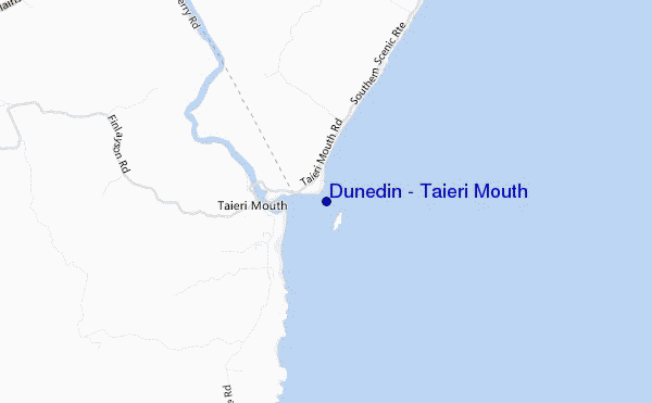 carte de localisation de Dunedin - Taieri Mouth