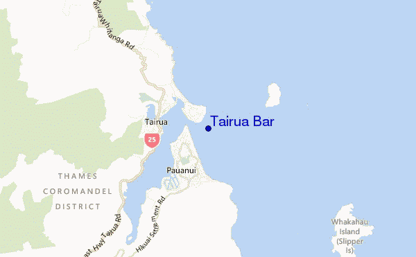 carte de localisation de Tairua Bar