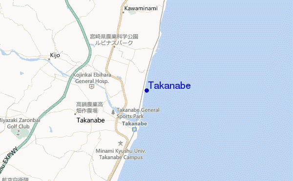 carte de localisation de Takanabe
