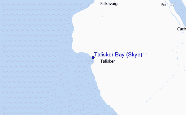 carte de localisation de Talisker Bay (Skye)