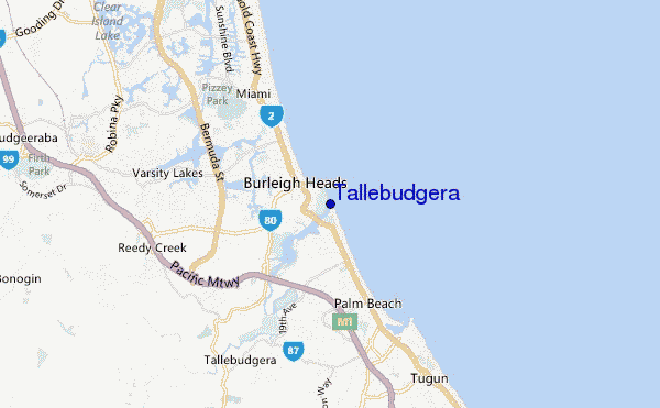 carte de localisation de Tallebudgera