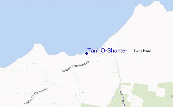 carte de localisation de Tam O'Shanter