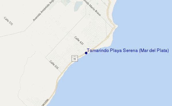 carte de localisation de Tamarindo Playa Serena (Mar del Plata)