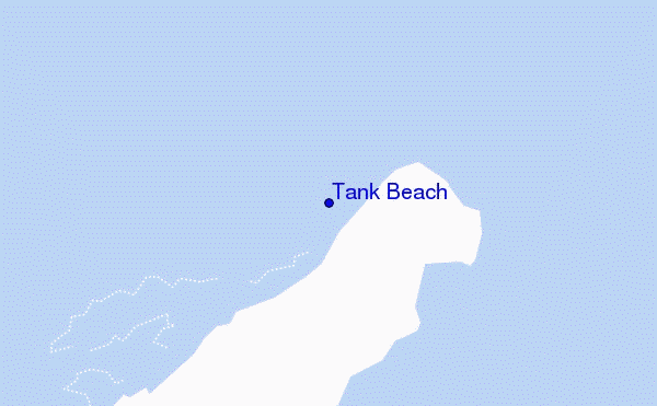 carte de localisation de Tank Beach