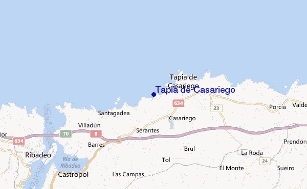 carte de localisation de Tapia de Casariego
