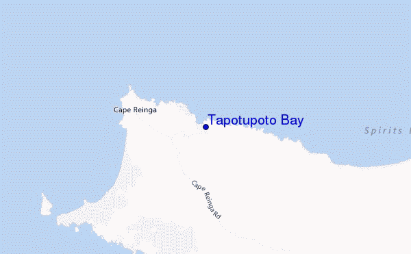 carte de localisation de Tapotupoto Bay