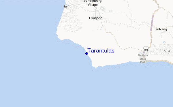 Tarantulas Location Map