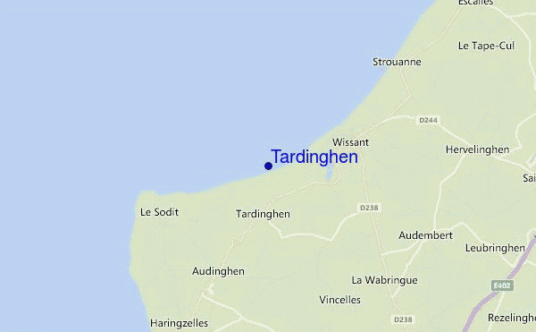 carte de localisation de Tardinghen