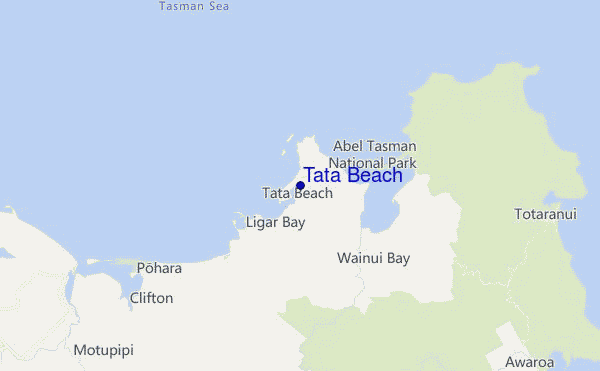 carte de localisation de Tata Beach