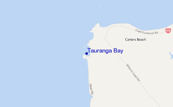 carte de localisation de Tauranga Bay