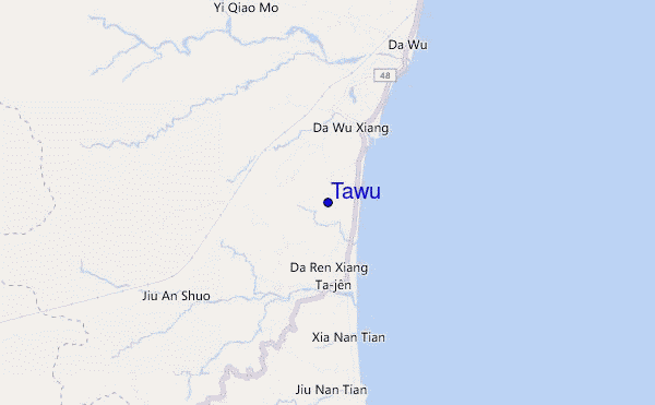 carte de localisation de Tawu