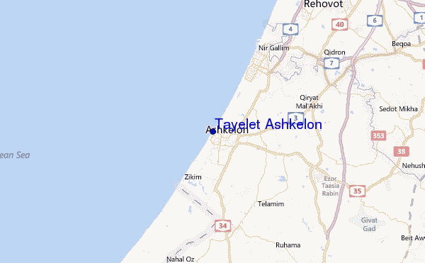 Tayelet Ashkelon Location Map