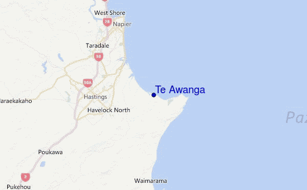 Te Awanga Location Map
