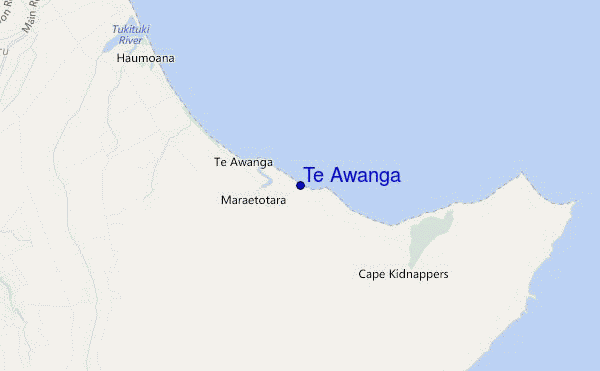 carte de localisation de Te Awanga
