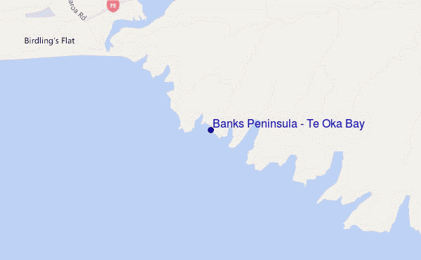 carte de localisation de Banks Peninsula - Te Oka Bay