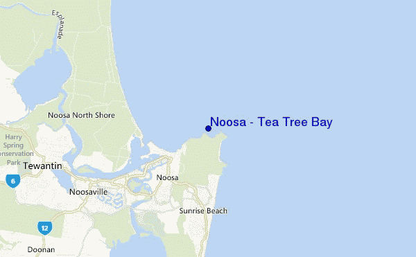 carte de localisation de Noosa - Tea Tree Bay