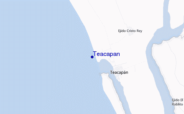 carte de localisation de Teacapan