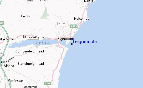 carte de localisation de Teignmouth