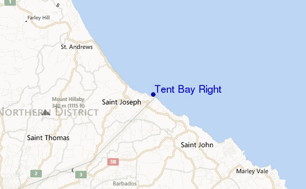 carte de localisation de Tent Bay Right