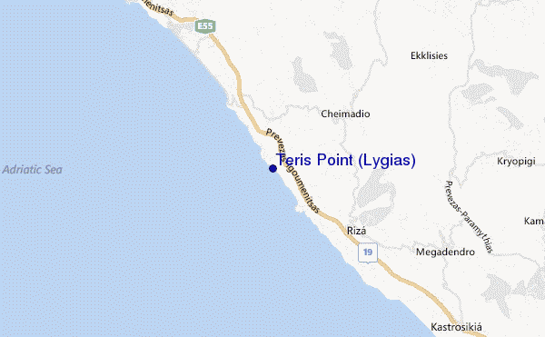 carte de localisation de Teris Point (Lygias)