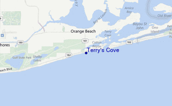 carte de localisation de Terry s Cove