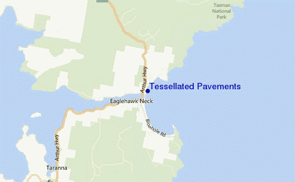carte de localisation de Tessellated Pavements