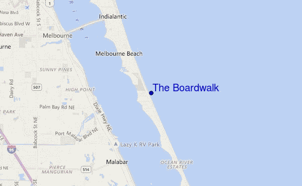 carte de localisation de The Boardwalk