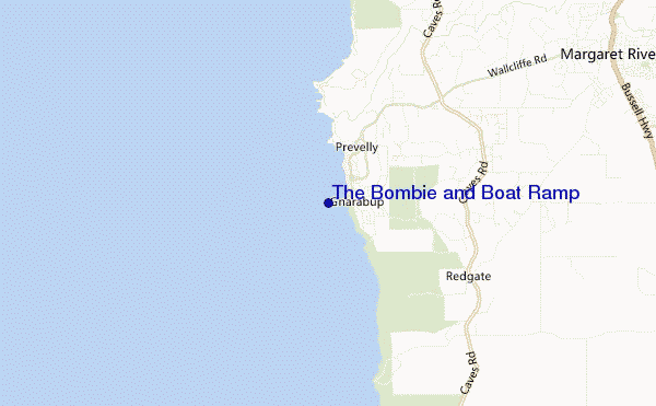 carte de localisation de The Bombie and Boat Ramp