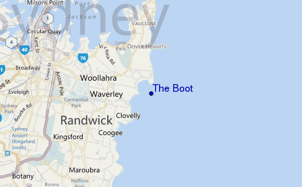 carte de localisation de The Boot