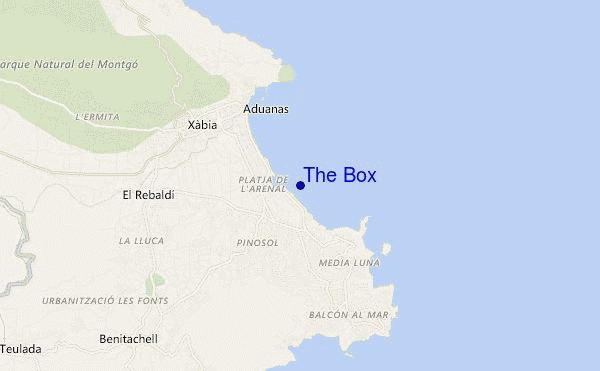 carte de localisation de The Box