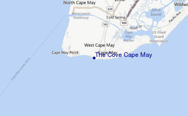 carte de localisation de The Cove Cape May