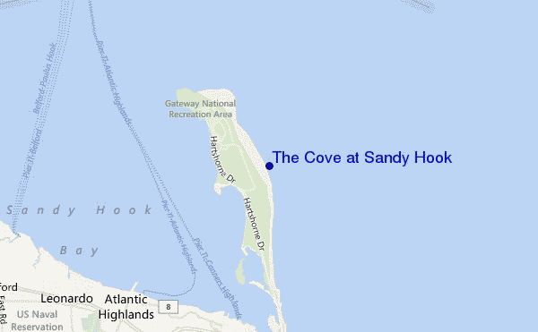 carte de localisation de The Cove at Sandy Hook