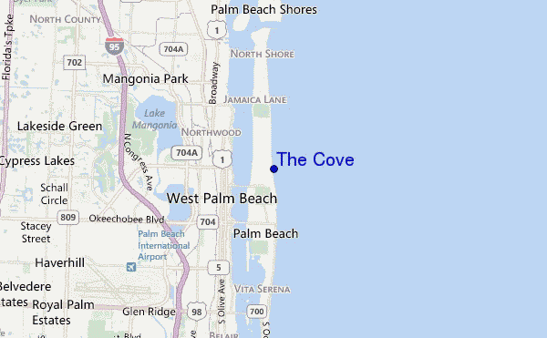 carte de localisation de The Cove