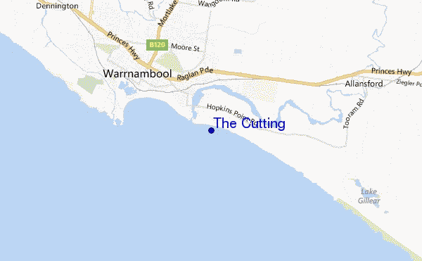 carte de localisation de The Cutting